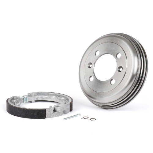 Tamburo freno anteriore 8" incl. ganasce freno -BGM PRO ghisa- Vespa Wideframe V1-15, V30-33, VU, VM, VN, VL, VB, ACMA, Hoffmann, Largeframe VBA, VBB, VNA, VNB