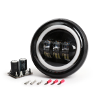 Fanale Faro Anteriore Led per Vespa 50 125 primavera ET3 SS Evok 6/12V 7000 Lumen COMPLETO