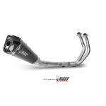 IMPIANTO DI SCARICO COMPLETO IN ACCIAIO MIVV DELTA RACE NERO ALTO OMOLOGATO PER YAMAHA MT07 2014>