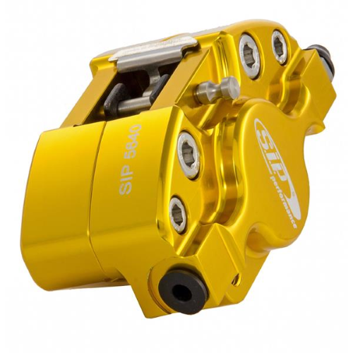 Pinza freno SIP 2 pistoncini Ø 31,5 mm, oro anodizzato, Vespa PX '98, MY, '11, kit GRIMECA