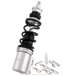 Ammortizzatore SIP PERFORMANCE 2.0 anteriore per Vespa PK 50-125 XL, corpo: argento, molla: nera, precarico molla regolabile, alluminio, l=185 mm