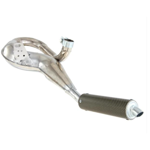 Marmitta Espansione SIMONINI Vespa PX125-150, Sprint, GTR, GT, TS, Super CROMATA, silenziatore in CARBONIO