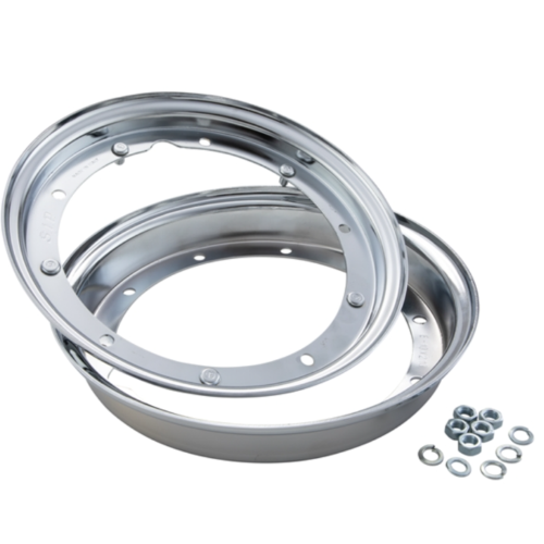 Cerchio in acciaio 2.10-10 scomponibile CROMATO SIP Vespa 50 Special, 125 ET3 Primavera, Sprint, GT, GL, TS, Rally, PX, PK, T5