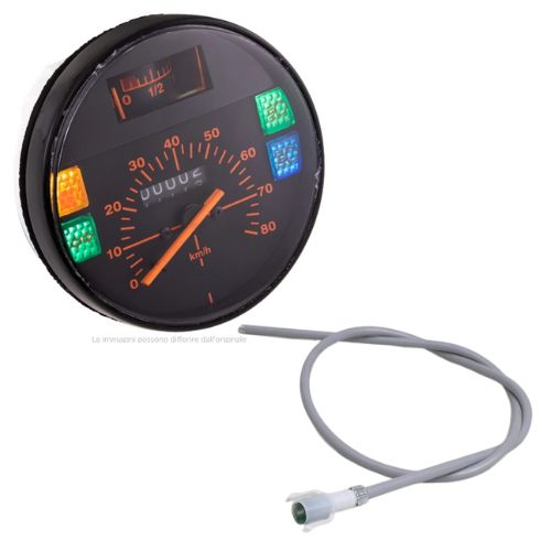 Contachilometri completo SCALA 80 KM/h nero arancione per vespa PK XL N RUSH 50 125