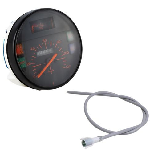 Contachilometri completo SCALA 120 KM/h nero arancione per vespa PK XL N RUSH 50 125