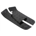 Set pedane in alluminio MANDORLATO SIP per Vespa PX80-200, '98, MY, '11, T5 NERO