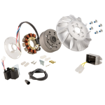 Accensione elettronica SIP PERFORMANCE by VAPE, SPORT, per Vespa 125 VNA, VNB, GT, GTR, Super, TS 1°, 150 VBA, VBB, GL, Sprint, Super, volano ca.: 1600g in alluminio CNC, 9 bobine, 12 magneti, 12V, AC 110 watt, anticipo variabile