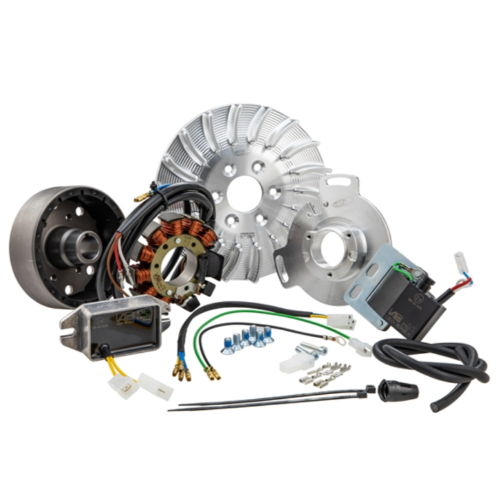 Accensione elettronica SIP PERFORMANCE by VAPE, SPORT, per Lambretta LI/LIS/SX/TV, volano ca.: 1660g in alluminio CNC, cono 21mm, 9 bobine, 12 magneti, 12V, AC 110 watt, anticipo variabile