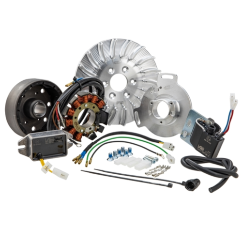 Accensione elettronica SIP PERFORMANCE by VAPE, SPORT, per Lambretta DL/GP, volano ca.: 1660g in alluminio CNC, 9 bobine, 12 magneti, 12V, DC 110 watt, anticipo variabile