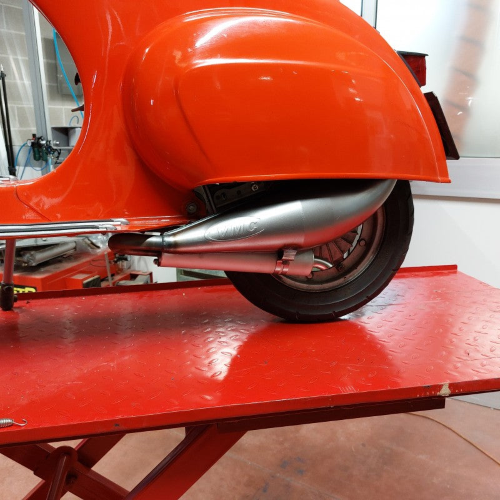 Espansione racing stampata VMC EVO RACER 52-S Vespa 50, 90, 125 ET3 Primavera, interasse 52mm, argento