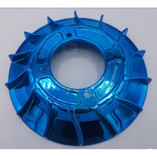 Accensione Elettronica VMC Cono 19 ANTICIPO VARIABILE, ventola laccata blu 14 alette Per Vespa Small Frame