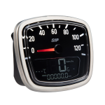 Contachilometri e contagiri SIP 2.0 NERO per Vespa VNA/VNB - 120 (km/h/mph) / 12.000 (Umin/rpm)