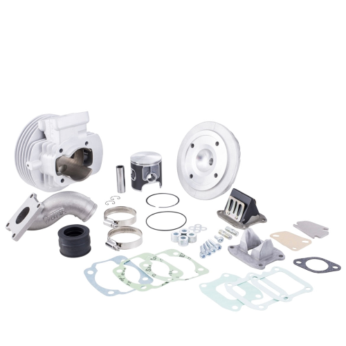 Kit cilindro PARMAKIT "CHALLENGER" ECV Lamellare 130cc, d57, biella 97, corsa 51, collettore da 25mm, Vespa 50, Special, 90, 125 ET3 Primavera