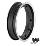 Cerchio tubeless 2.50-10" sip performance 2.0 Nero con bordo lucido vespa Vespa 50 Special, 125 Et3, Primavera, PK, PX, Rally,  PE, Sprint, GT, GS