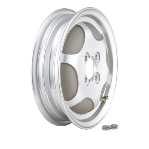 Cerchio in lega tubeless SIP 2.15-10 argento opaco Vespa 150 GS VN VMA VBA conversione 8" a 10"