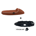 Sella ITALKAST MONOPOSTO COMPLETA DI STAFFA Vespa 50 Special, Et3 Primavera Marrone