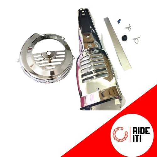 KIT Calandra Nasello CROMATA + Modanatura freggi + Copriventola cromato VESPA 50 SPECIAL