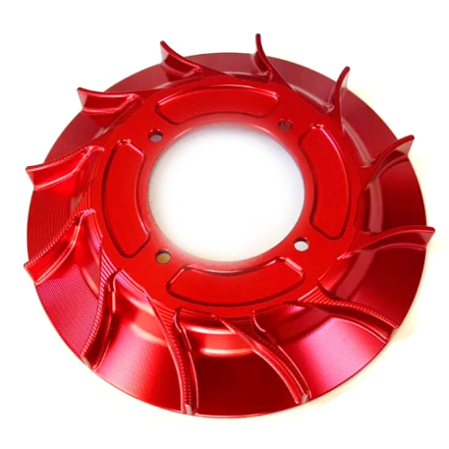 Accensione elettronica VMC cono 20mm, 1,5Kg, Vespa Smallframe - Ventola ROSSA Volano in CNC