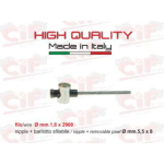 Cavo interno cambio (filo   1,6 x 2900 mm,nipple + barilotto sfilabile   mm. 5,5 x 8) per APE MP