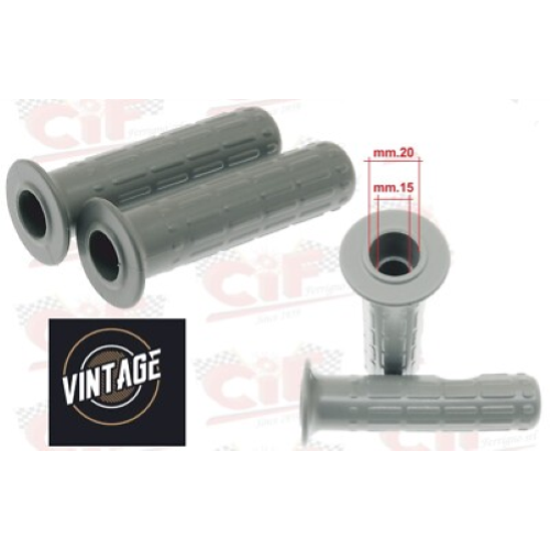 COPPIA MANOPOLE ORIGINALI (NO RIPRODUZIONE) LAMBRETTA J50 GRIGIE