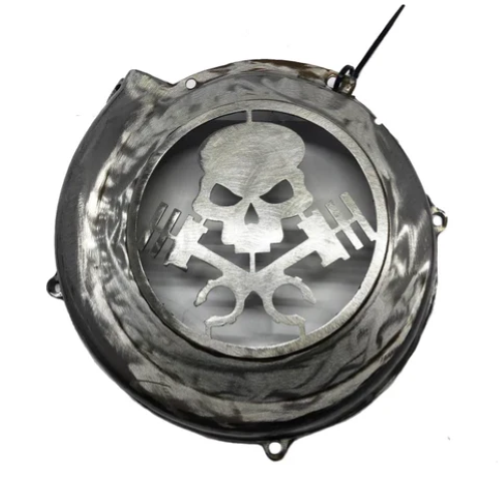 Coprivolano con teschio Vespa 50, 90, 125 ET3 Primavera, PK S, SATINATO