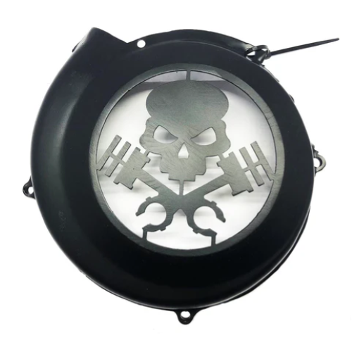 Coprivolano copriventola "TESCHIO" nero per Vespa 50,90,125 Primavera, ET3, PK