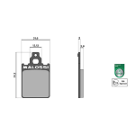 Pastiglie freno MALOSSI per Vespa PX freno a disco e kit Grimeca Classic/NT - S2