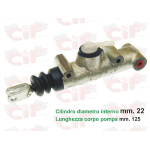 Pompa freno circuito semplice a una mandata,cilindro interno   mm. 22 lunghezza 125mm per APE CAR P2/P3