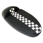 Sella da corsa NISA in ABS per Vespa 50/90, 125 Primavera/ET3, cuscino nero a scacchi
