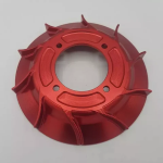 Ventola Per Accensione elettronica Vespa VMC In Cnc 10 Alette - ROSSA
