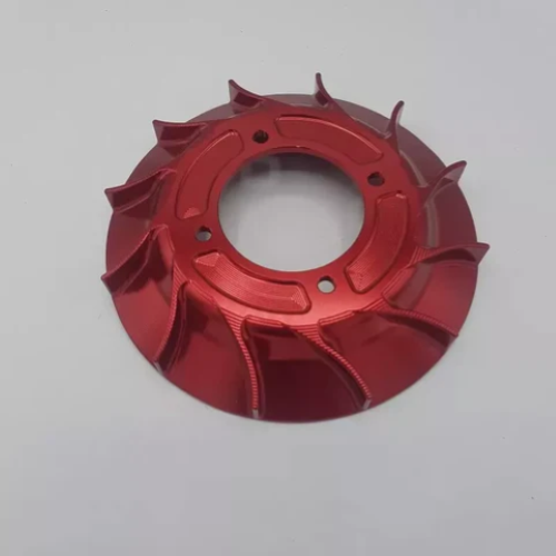 Ventola Per Accensione elettronica Vespa VMC In Cnc 12 Alette - ROSSO