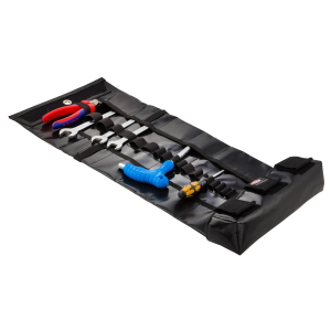 Borsa porta attrezzi SIP by Kultbag per Vespa, 640x270mm, in telo per camion riciclato, nera, senza attrezzi