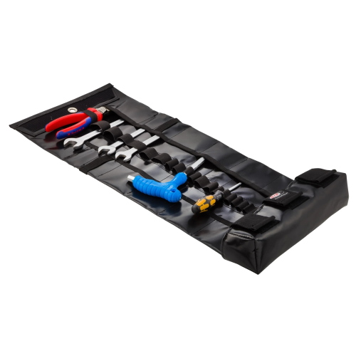 Borsa porta attrezzi SIP by Kultbag per Vespa, 640x270mm, in telo per camion riciclato, nera, senza attrezzi